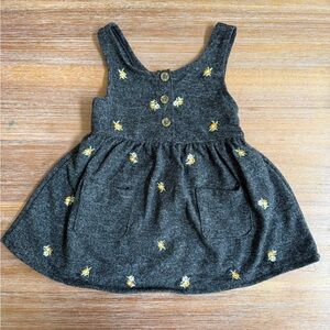 Nicole Miller Gray Pleated Buttoned Sundress